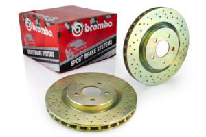 Brembo Brakes Big Brake Kit BBK High Temperature Fluid carbon ceramic crossdrilled slotted rotors